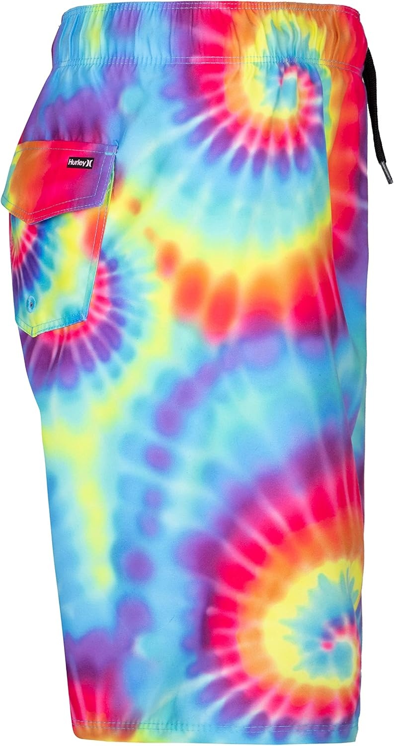 Hurley Boys Printed Pull on Swim Trunks(Multi Tie Dye)