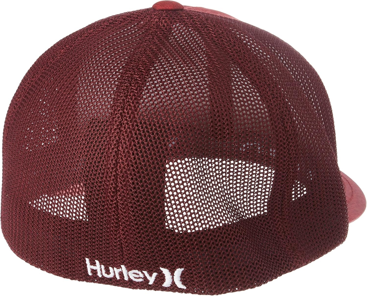 Hurley Mens Cap – One and Only Trucker Flexfit Hat Baseball Cap for Men(Noble Red)