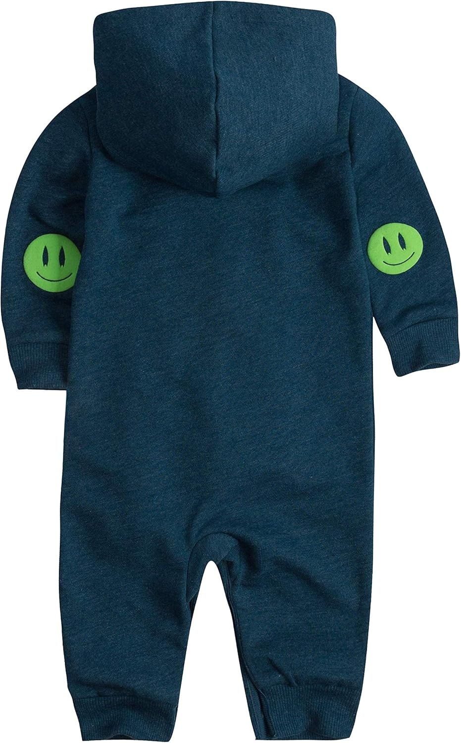 Hurley Baby Boys’ Long Sleeve Hooded Coverall(Space Blue Heather)
