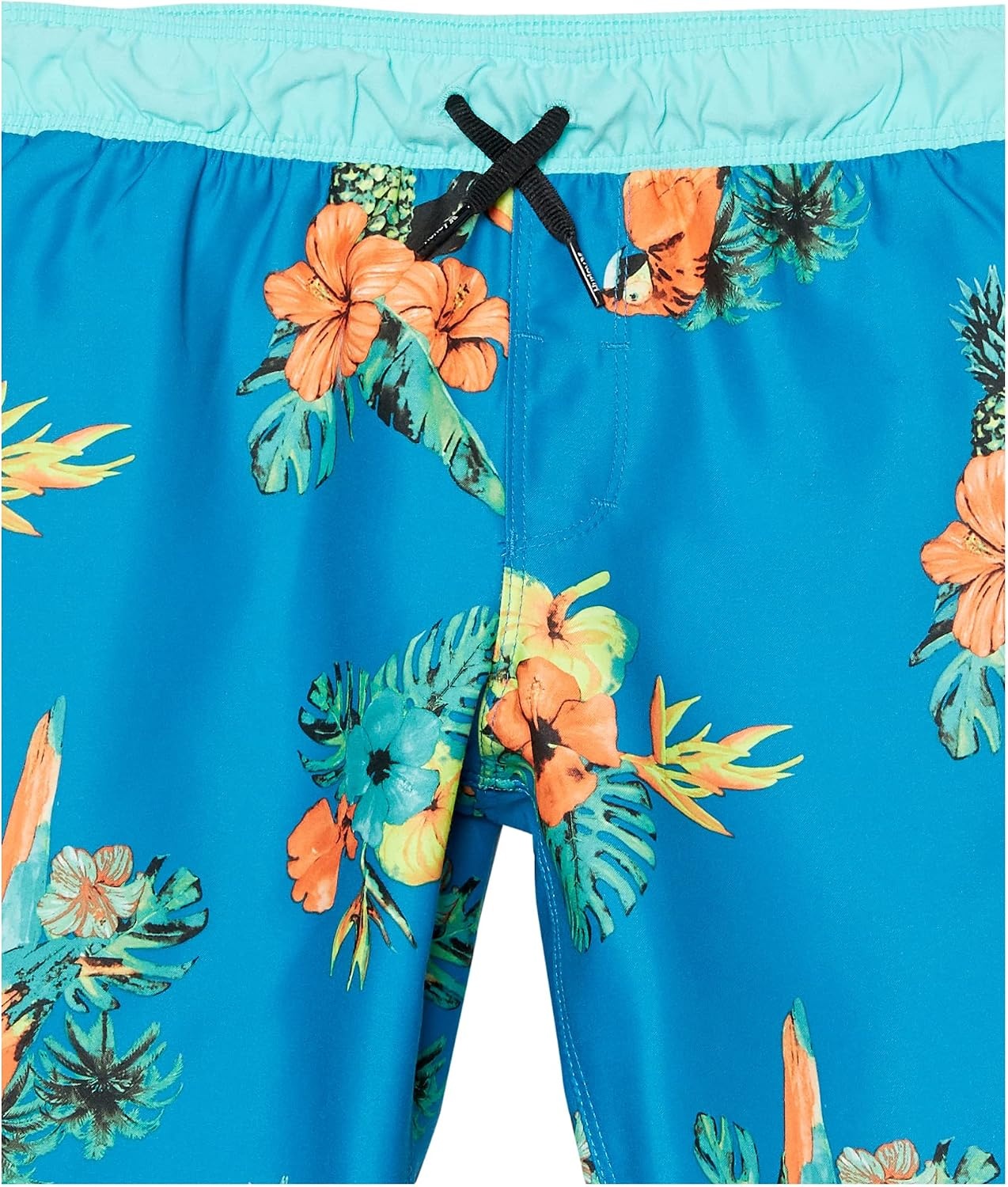 Hurley Boys’ Pull on Swim Trunks(Neptune Blue/Parrot Floral)