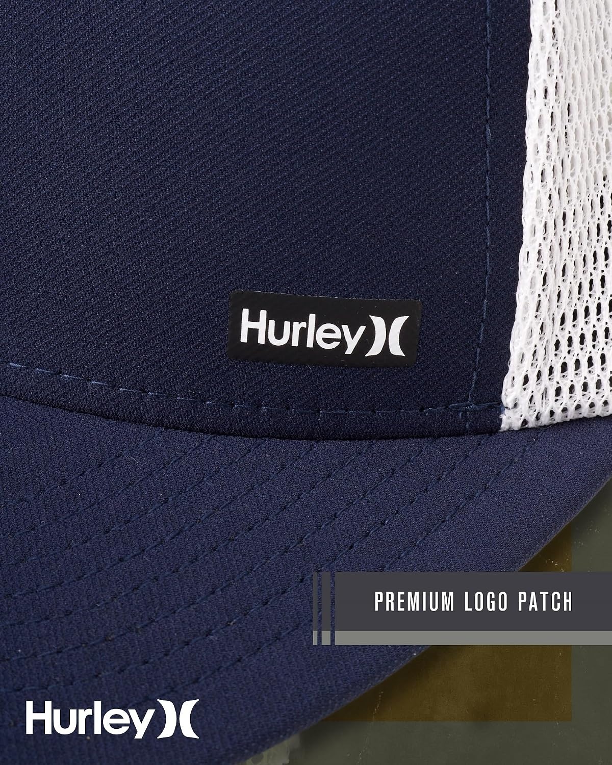 Hurley Men’s Caps – H2O-Dri League Baseball Caps for Men with Snapback Closure – Classic Mens Trucker Hats (S-XL)(Obsidian)