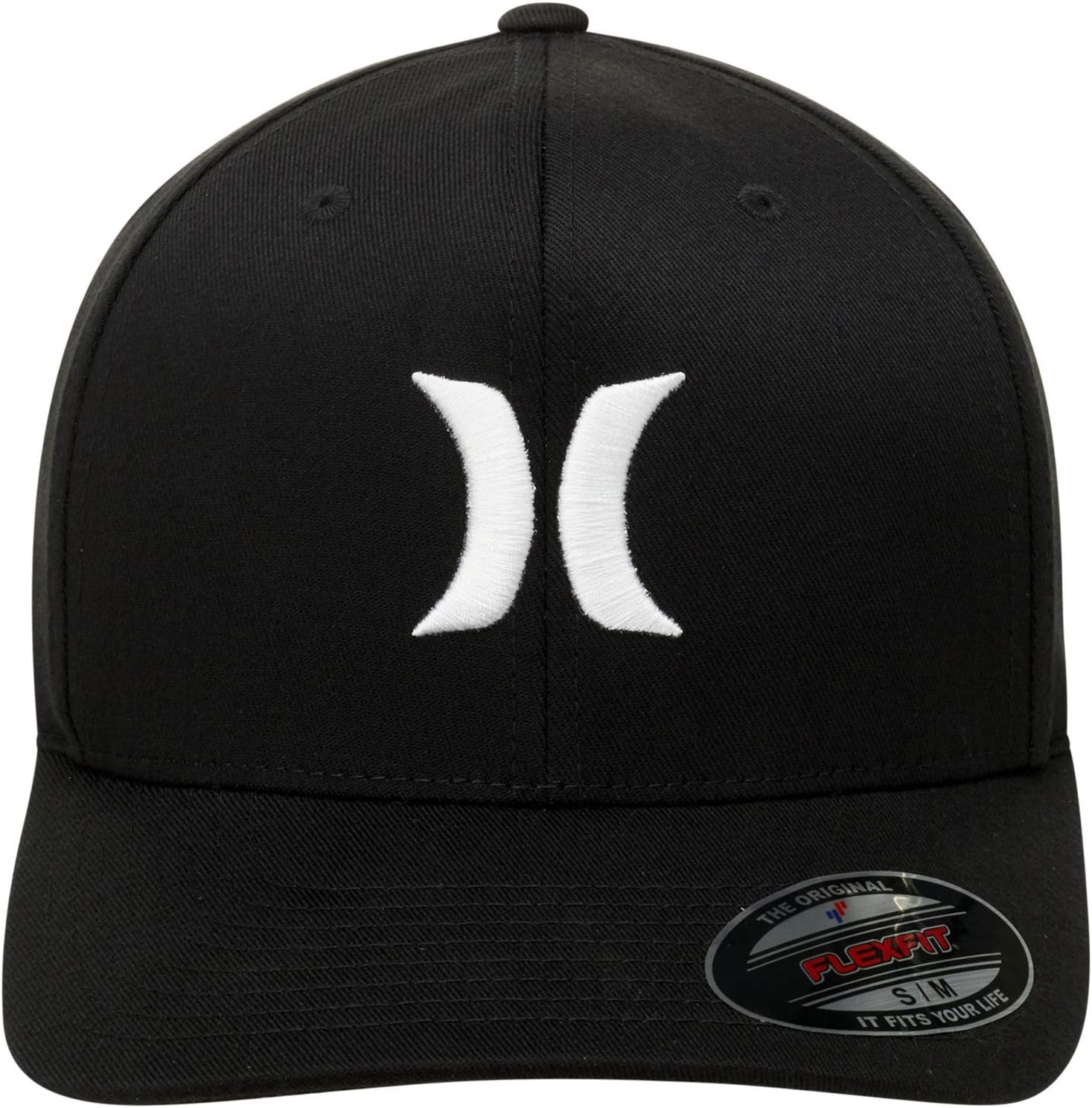 Hurley Mens Cap – One and Only Trucker Flexfit Hat Baseball Cap for Men(Black/White)