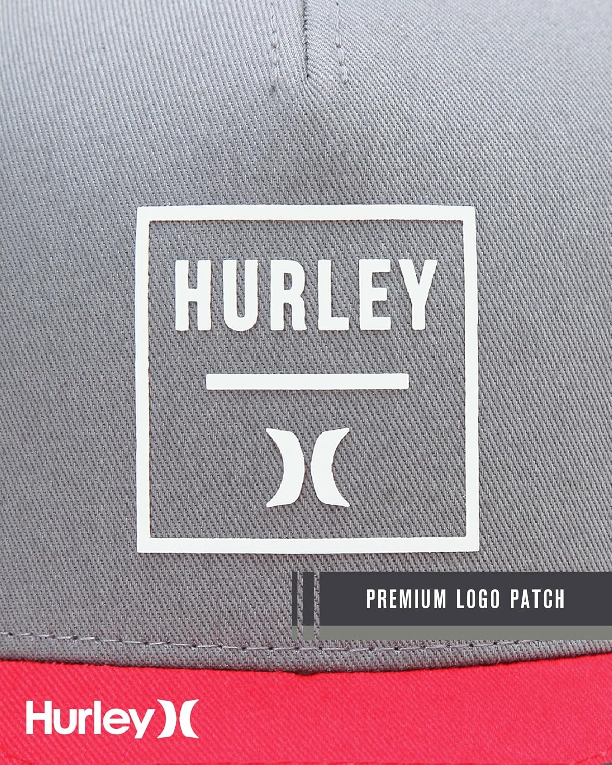 Hurley Mens Trucker Hat – Flexible Quick Dry Fairway Mesh Trucker Hat for Men with Snapback Closure – Classic Mens Caps(Dark Grey)