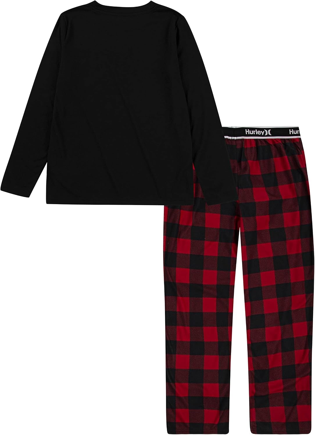 Hurley Boys’ Pajama 2-piece Set(Gym Red/Buffalo Check)