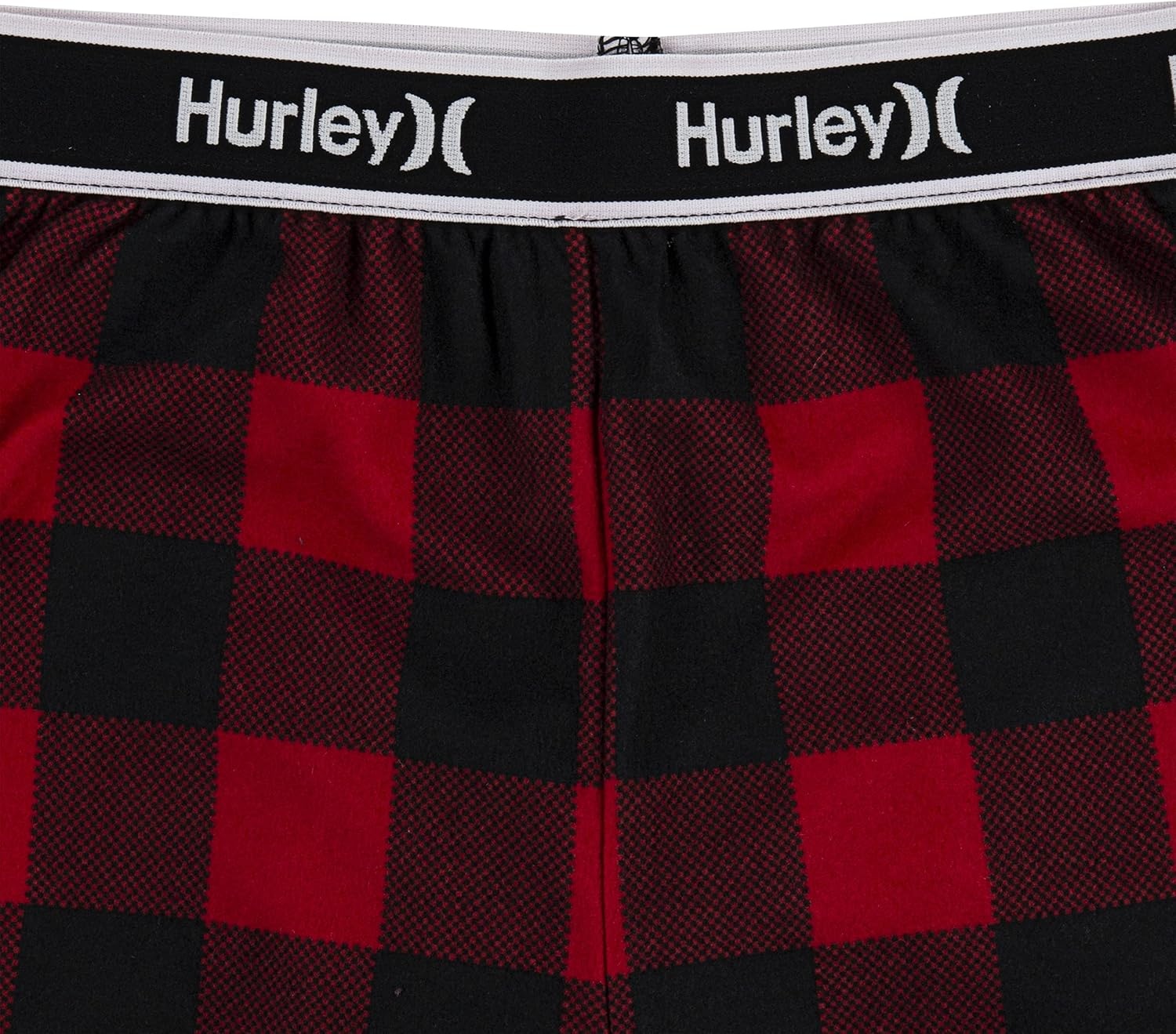 Hurley Boys’ Pajama 2-piece Set(Gym Red/Buffalo Check)