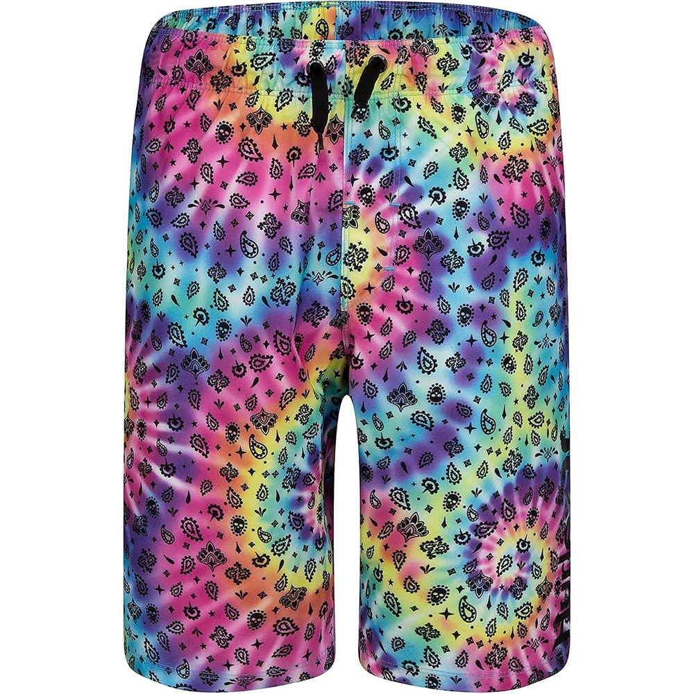 Hurley Boys’ Printed Pull on Swim Trunks(Multi Bandana)