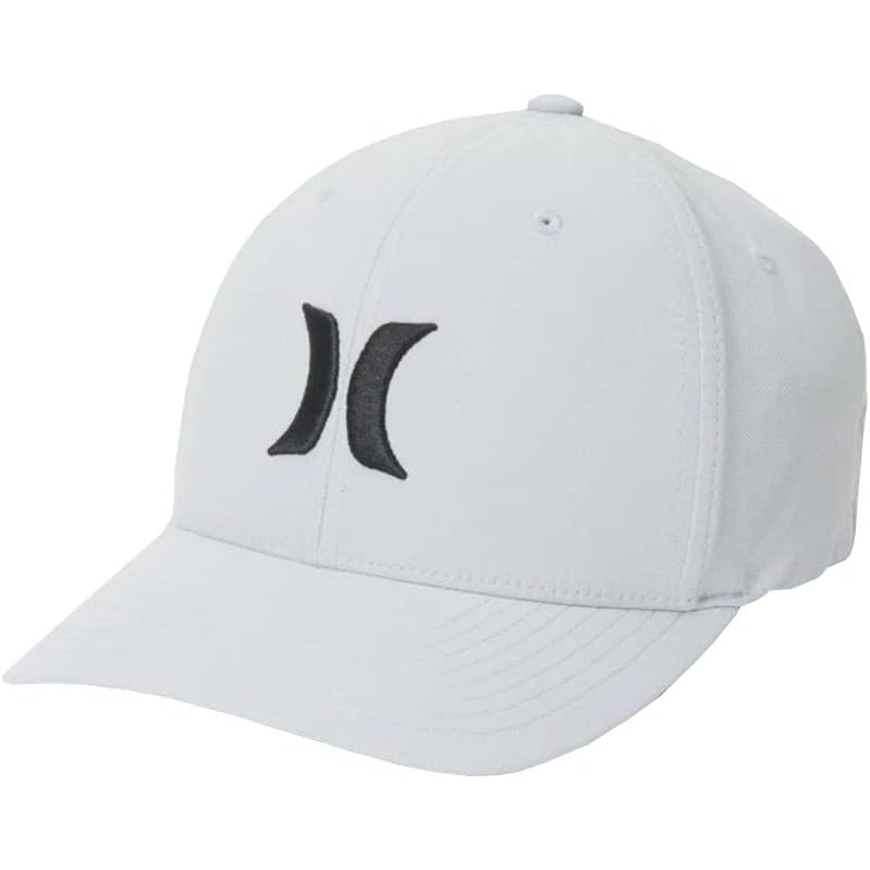 Hurley Men’s Caps – One & Only Flexfit Baseball Cap – Fitted Hats for Men (S-XL)(Cool Grey)