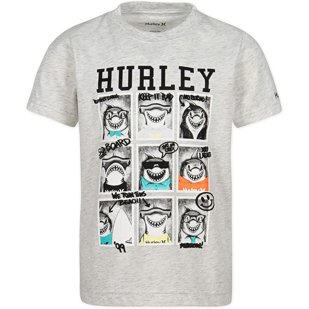 Hurley Boys’ Character Graphic T-Shirt(Birch/Shark Class)