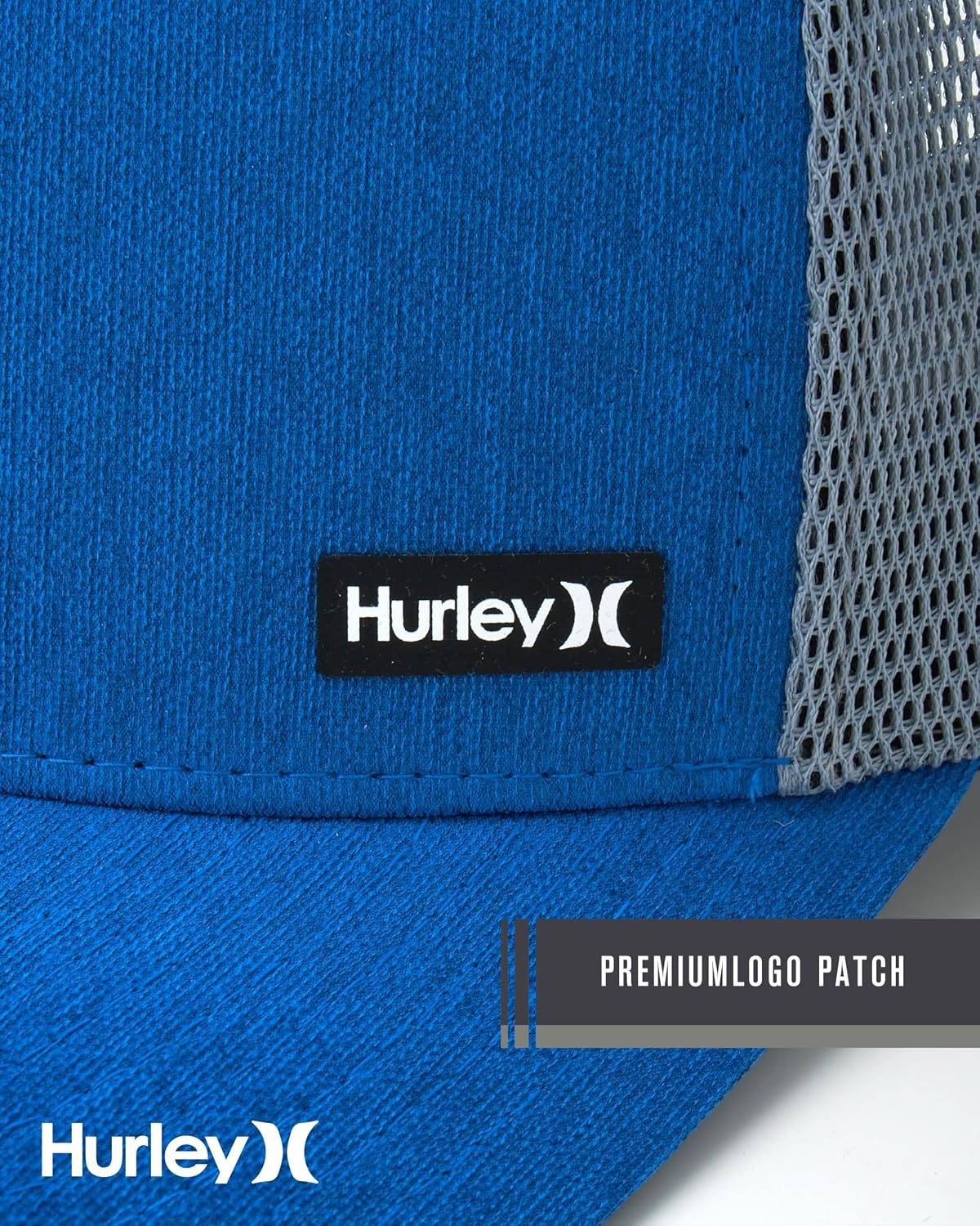 Hurley Men’s Caps – H2O-Dri League Baseball Caps for Men with Snapback Closure – Classic Mens Trucker Hats (S-XL)(Blue Beyond)