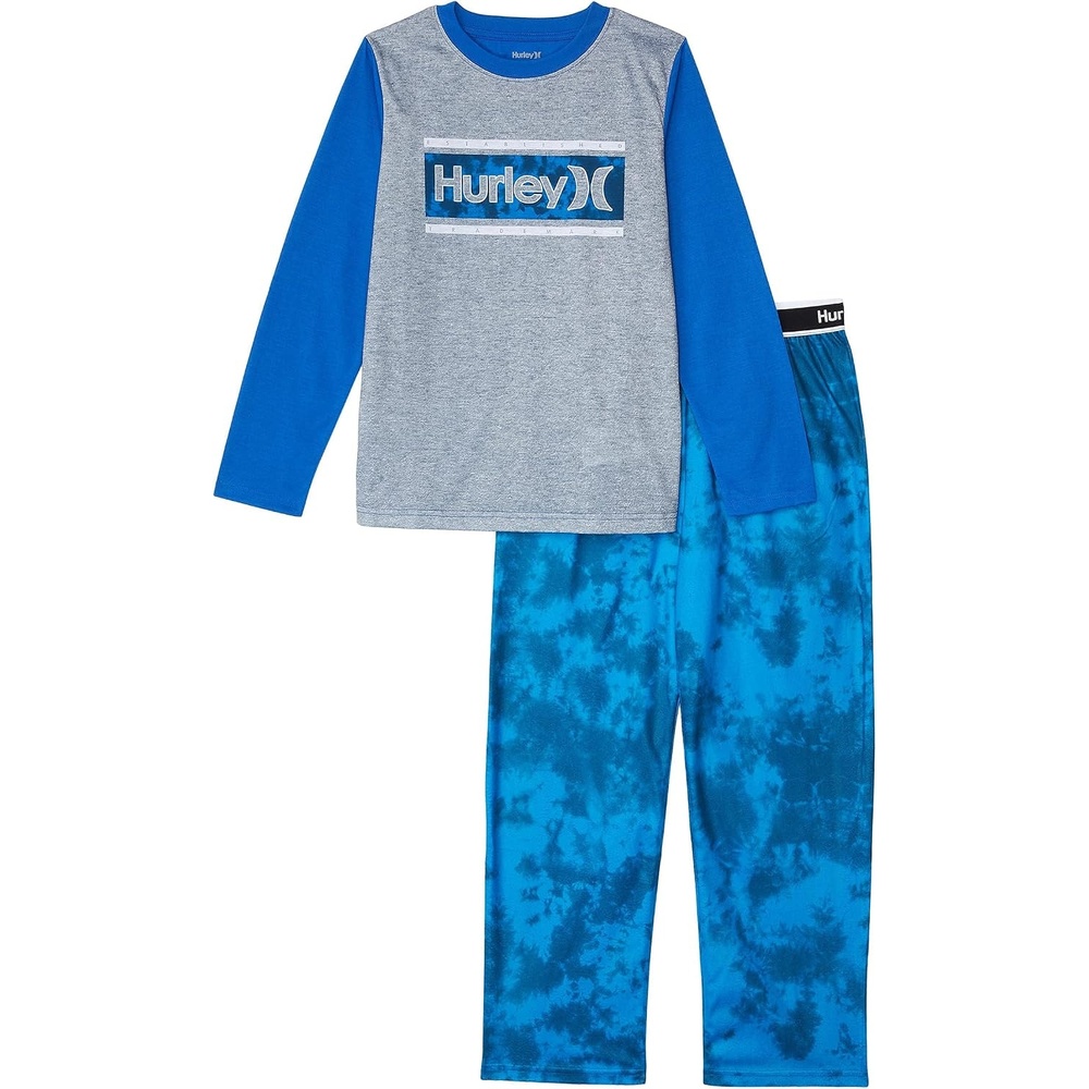 Hurley Boys’ Pajama 2-piece Set(Game Royal Washed)