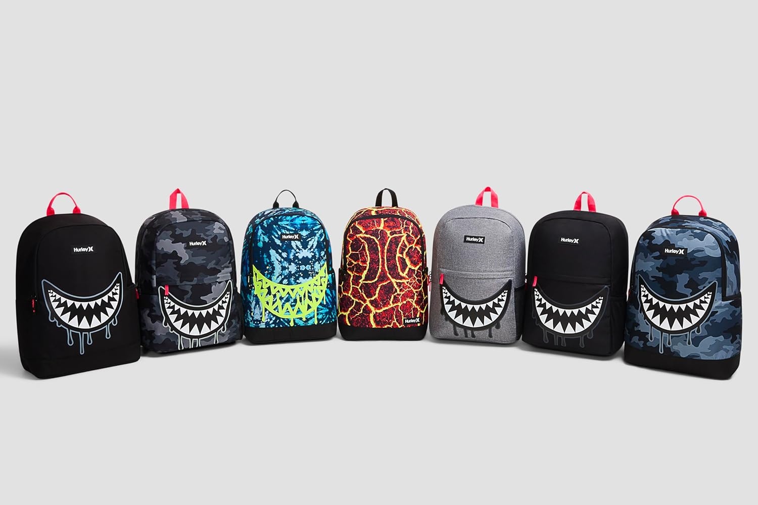 Hurley Unisex-Kids Graphic Backpack, Skeleton, One Size(Blue Lazer/Black)