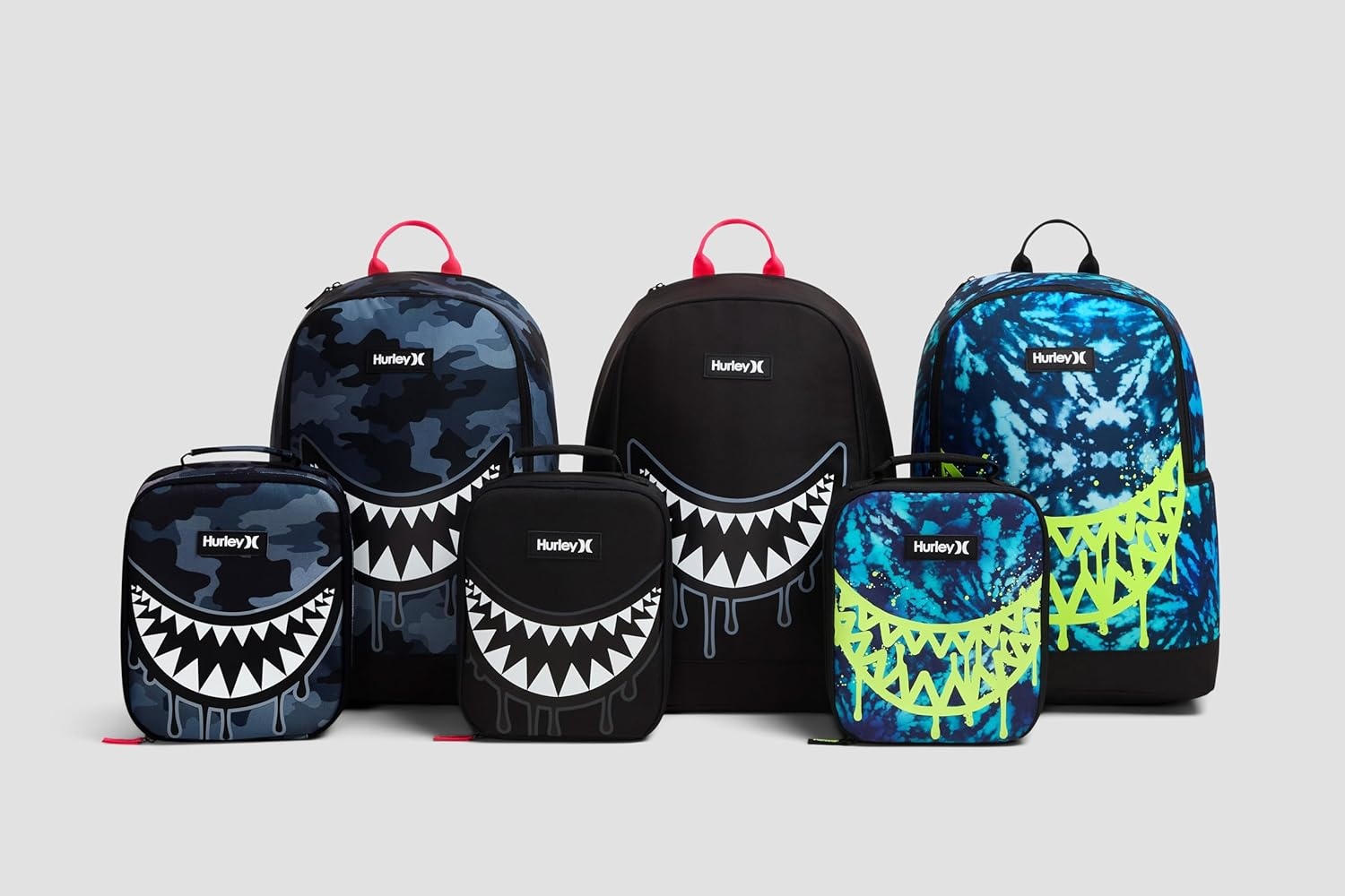 Hurley Unisex-Kids Graphic Backpack, Skeleton, One Size(Blue Lazer/Black)