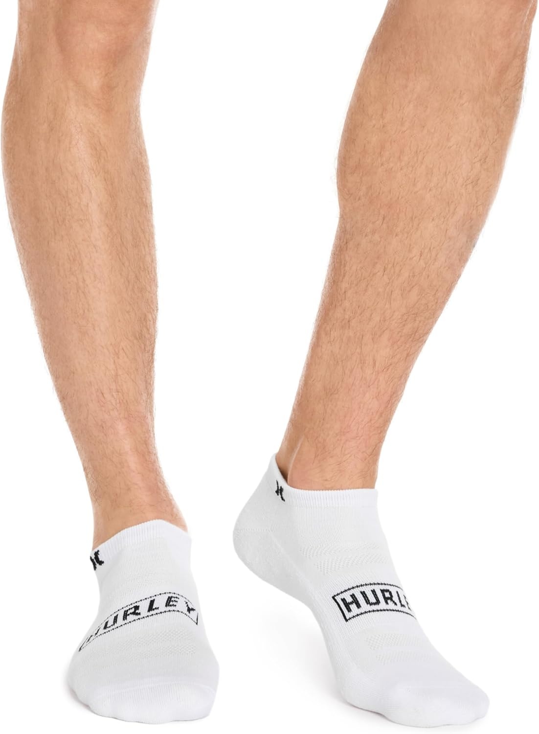 Hurley Mens 8 Pack Sport Cushioned Low Cut Socks(White/Grey Heather/Black)