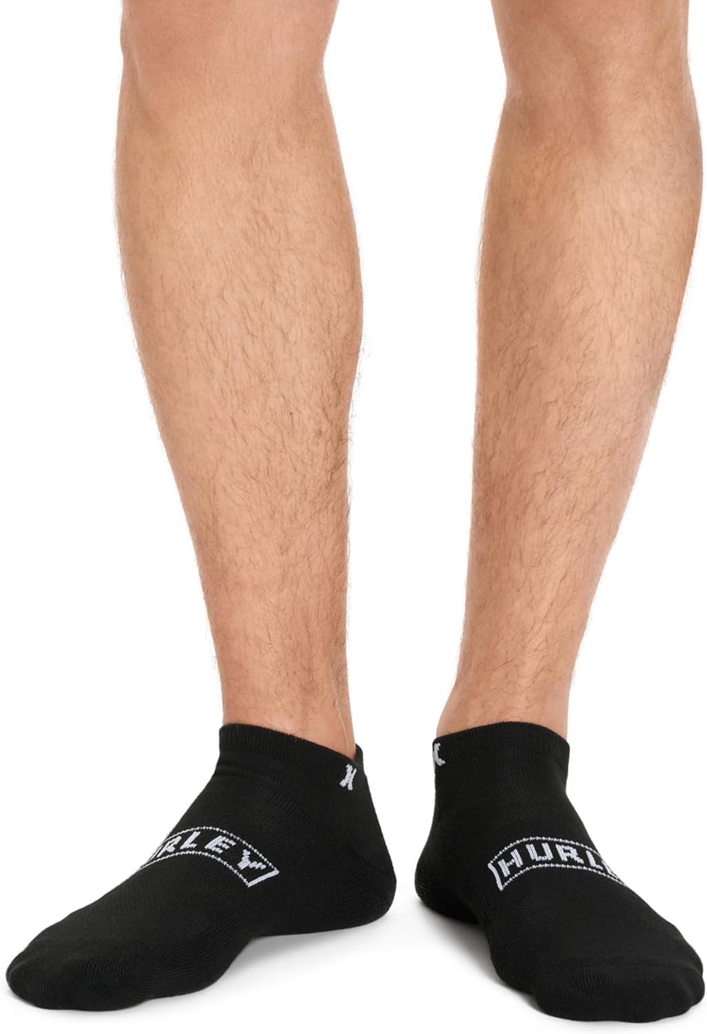 Hurley Mens 8 Pack Sport Cushioned Low Cut Socks(White/Grey Heather/Black)