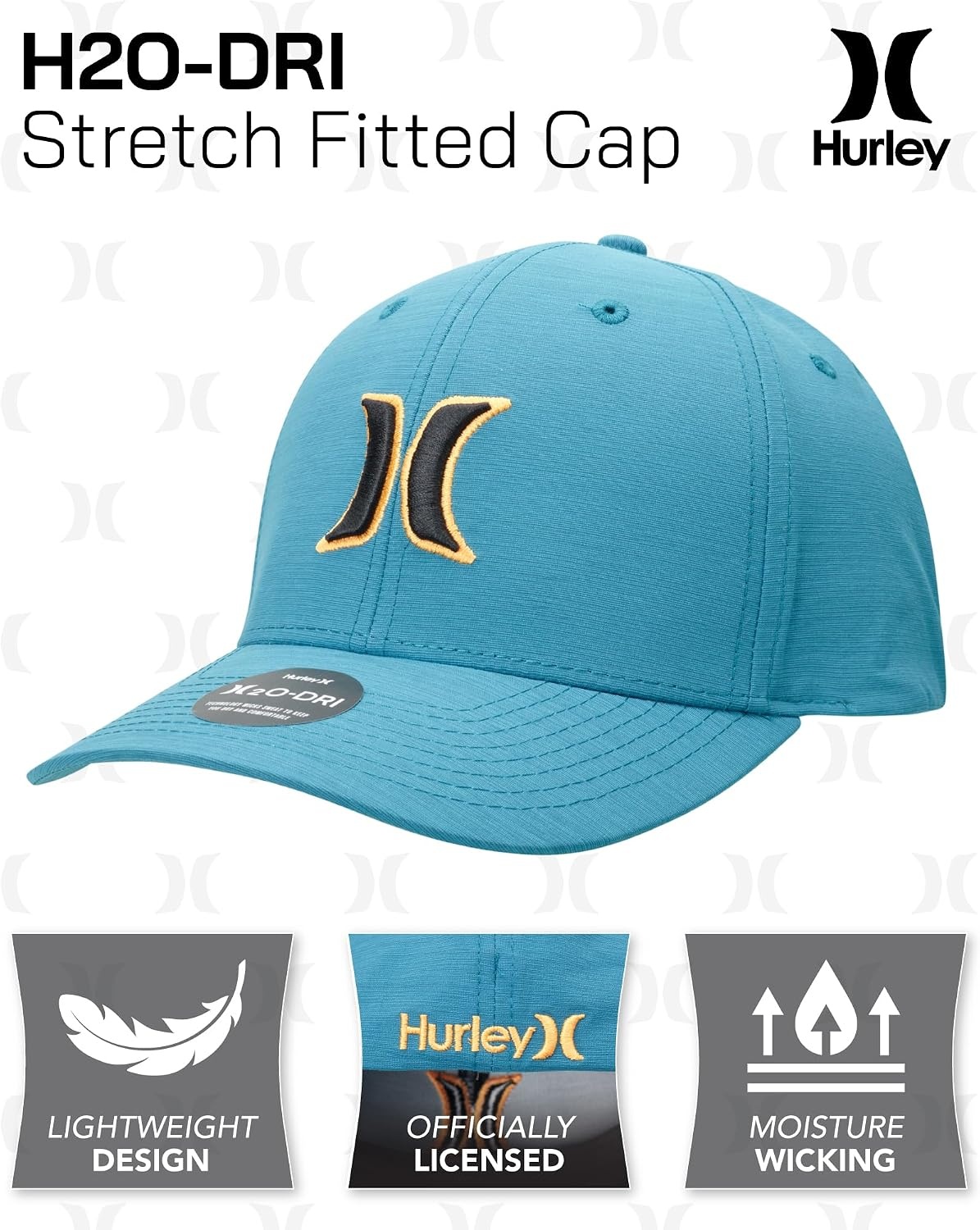 Hurley Men’s M H20 Dri Max Hat Hat(Celestial Teal)