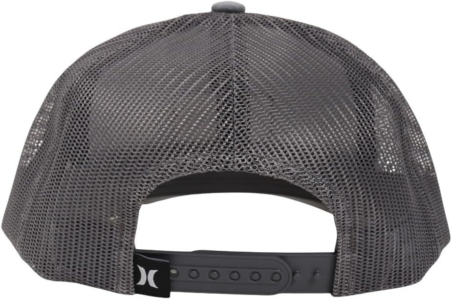Hurley Mens Trucker Hat – Flexible Quick Dry Fairway Mesh Trucker Hat for Men with Snapback Closure – Classic Mens Caps(Cool Grey Or Black)