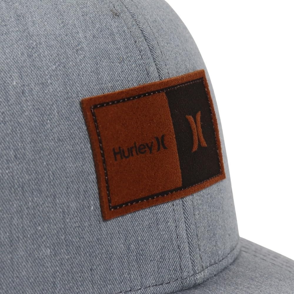 Hurley Mens Trucker Hat – Flexible Quick Dry Fairway Mesh Trucker Hat for Men with Snapback Closure – Classic Mens Caps(Cool Grey Or Black)