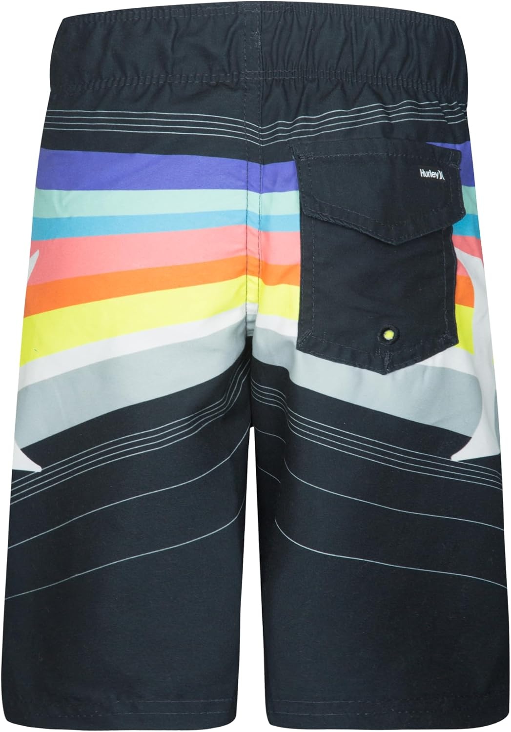 Hurley Kids Mini Vacay Stripe Pull On Swim Trunk (Big Kid)(Multi/Black)