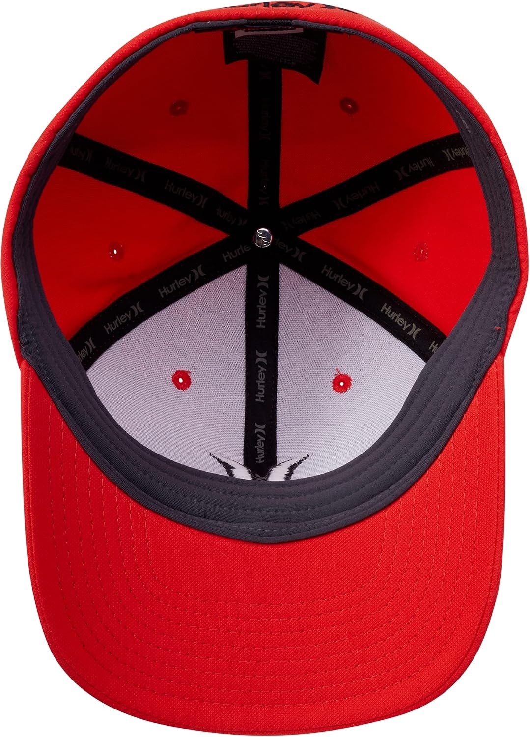 Hurley Men’s Caps – One & Only Flexfit Baseball Cap – Fitted Hats for Men (S-XL)(Chile Red)