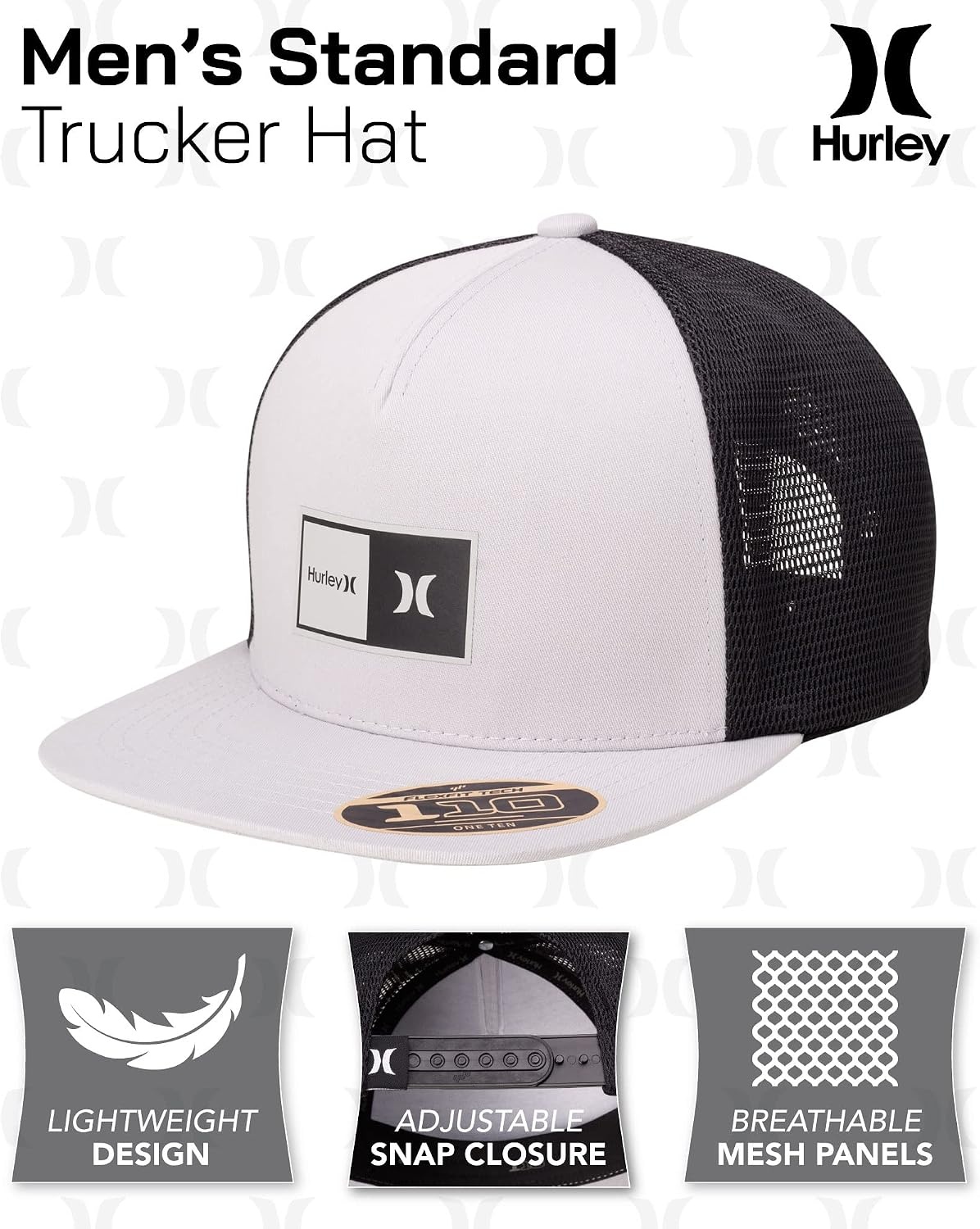 Hurley Mens Natural Trucker Hat(Wolf Grey)