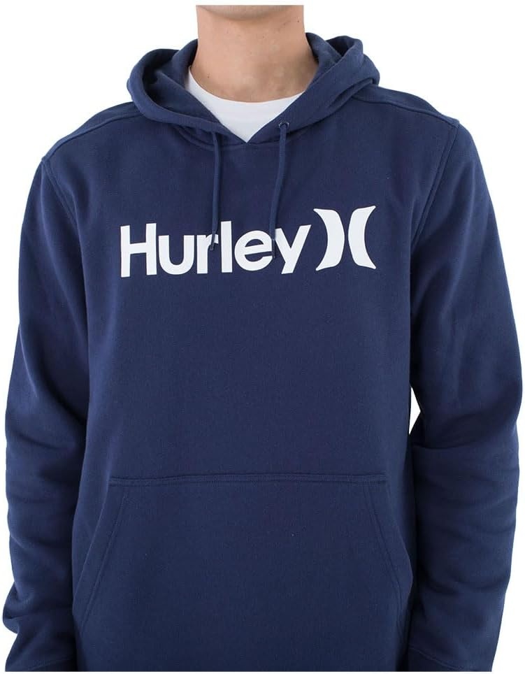 Hurley mens One & Only Solid Fleece Pullover Hoodie(Midnight Aqua)